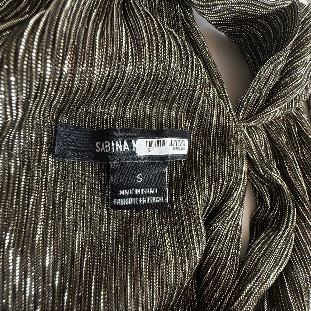 Sabina Musayev - Helena Metallic Tiered Maxi Dress in Gold size small - Picture 8 of 11